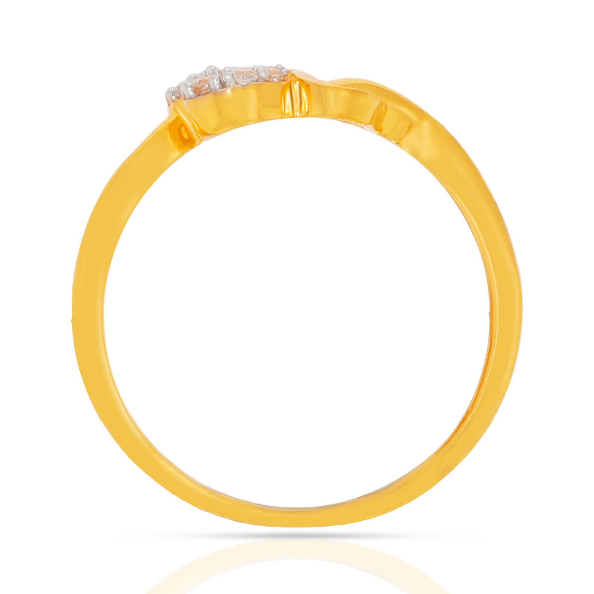 Heart in Heart Charm Gold Ring for Women