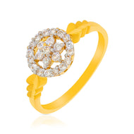 Exquisite Oval Shine Gold Ring for Women