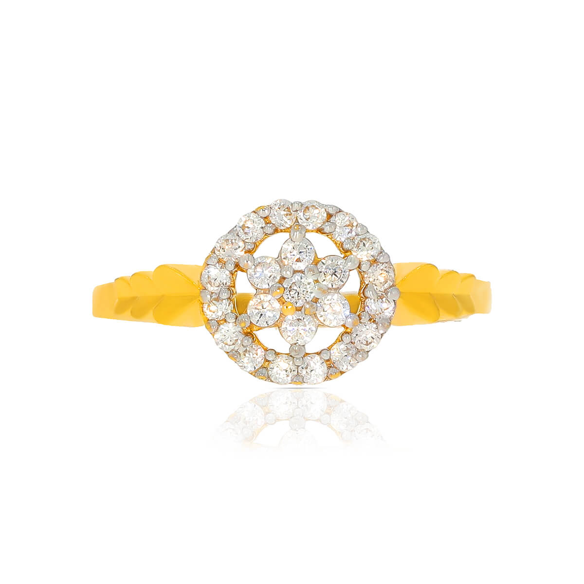 Exquisite Oval Shine Gold Ring for Women