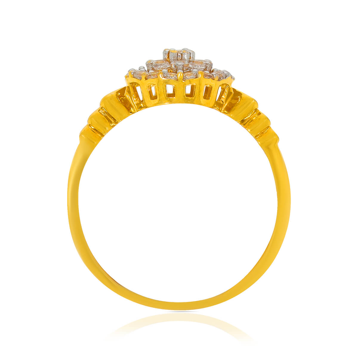 Exquisite Oval Shine Gold Ring for Women