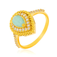 Dew Drop Elegance Gold Women Ring