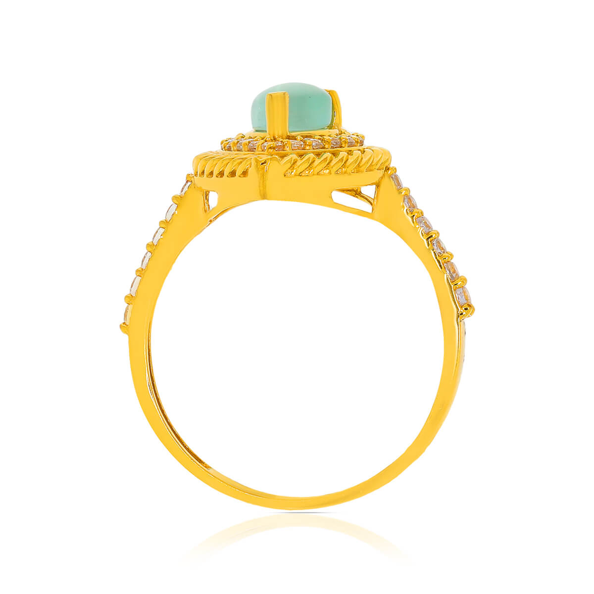 Dew Drop Elegance Gold Women Ring