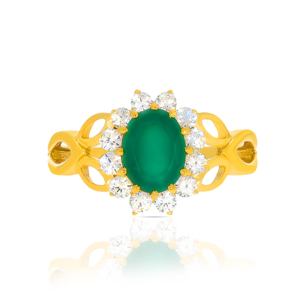 Verdant Grace Gold Women Ring