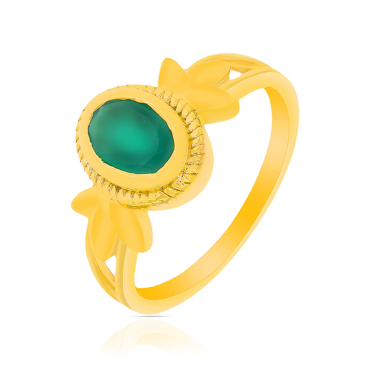Simple Oval Glow Gold Women Ring