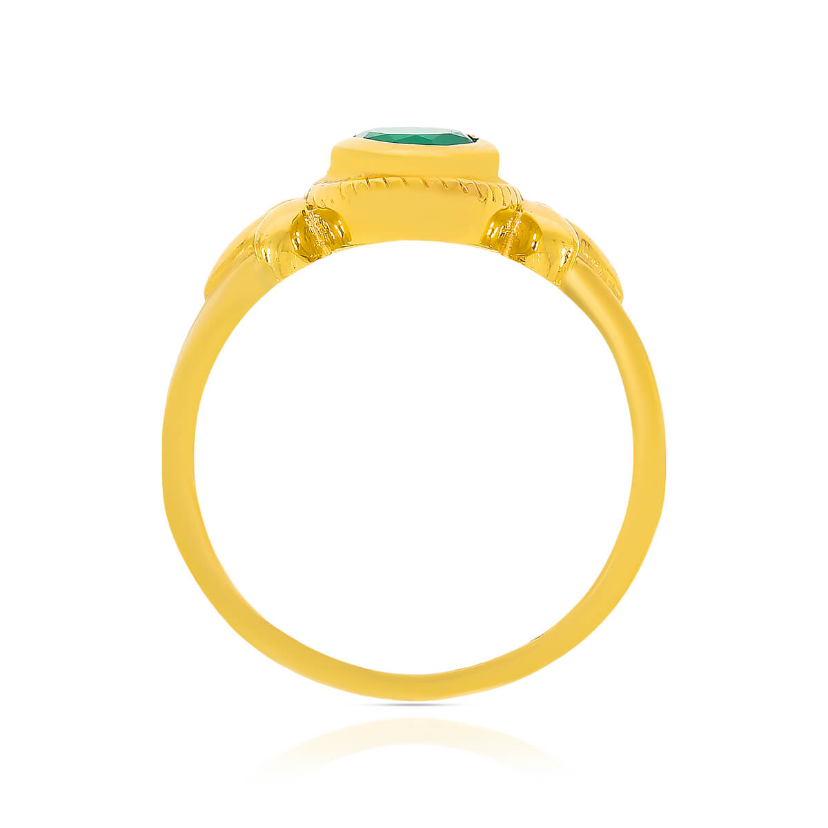 Simple Oval Glow Gold Women Ring