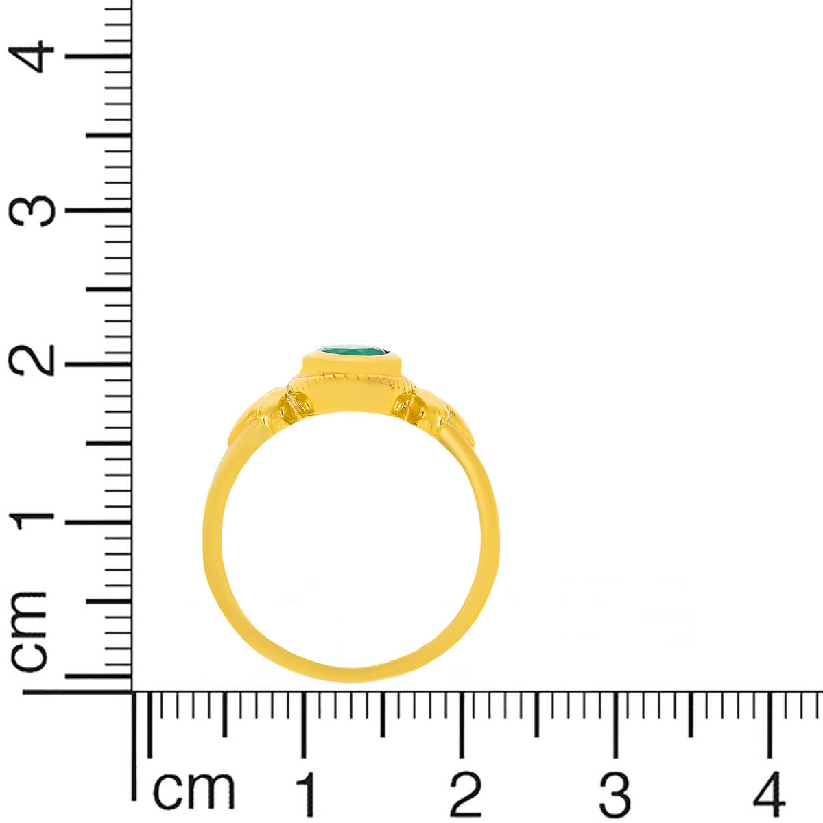 Simple Oval Glow Gold Women Ring