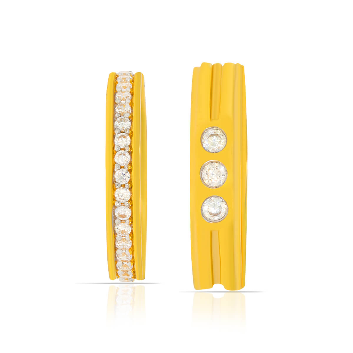 Contemporary Elegance Gold Couple Band