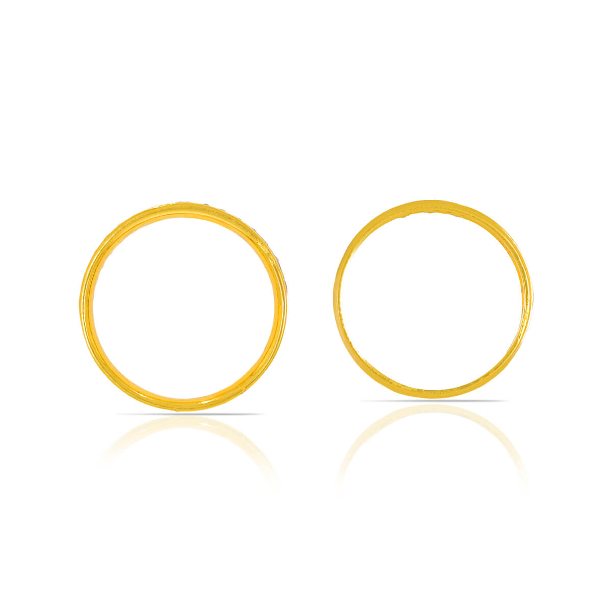 Contemporary Elegance Gold Couple Band