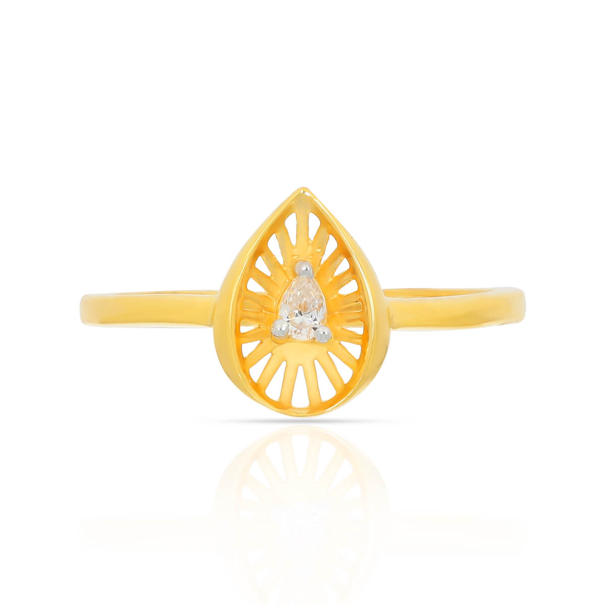 Dew Drop Elegance Gold Ring For Women