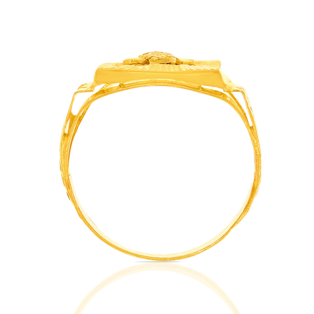 22K Auspicious Lord Ganesha Gold Men Ring