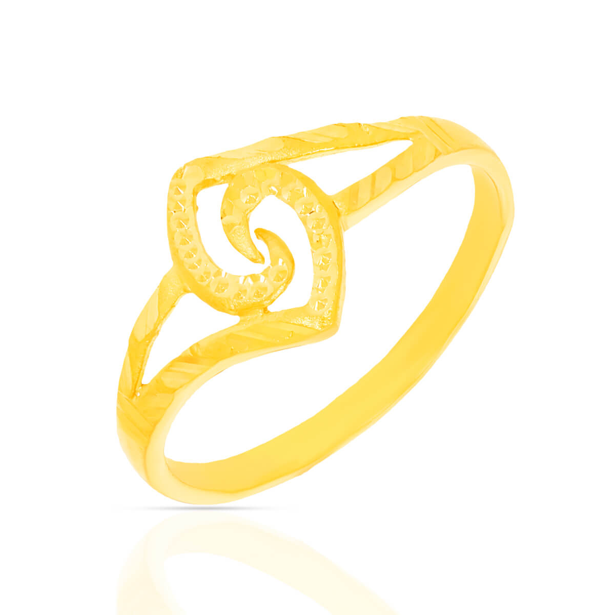 Simple Swirl Gold Women Ring