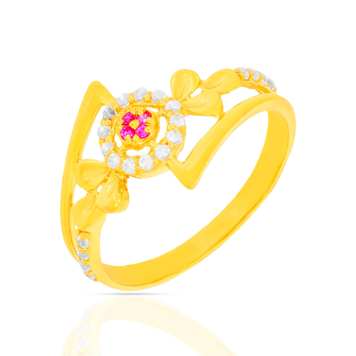Chroma Orb Burst Gold Ring for Women