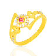 Chroma Orb Burst Gold Ring for Women