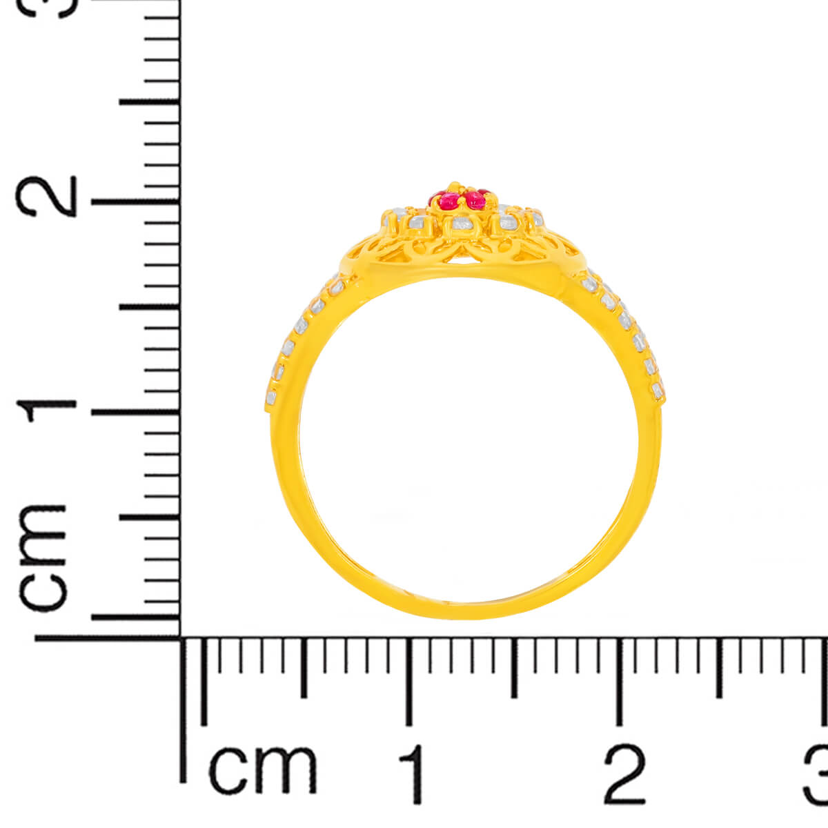 Soft Floral Shine Gold Women Ring