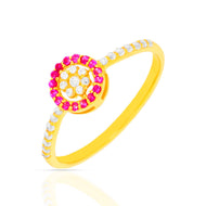 Opulent Floral Gold Ring for Women