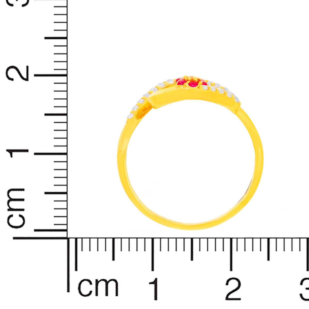 Vibrant Floral Grace Gold Ring