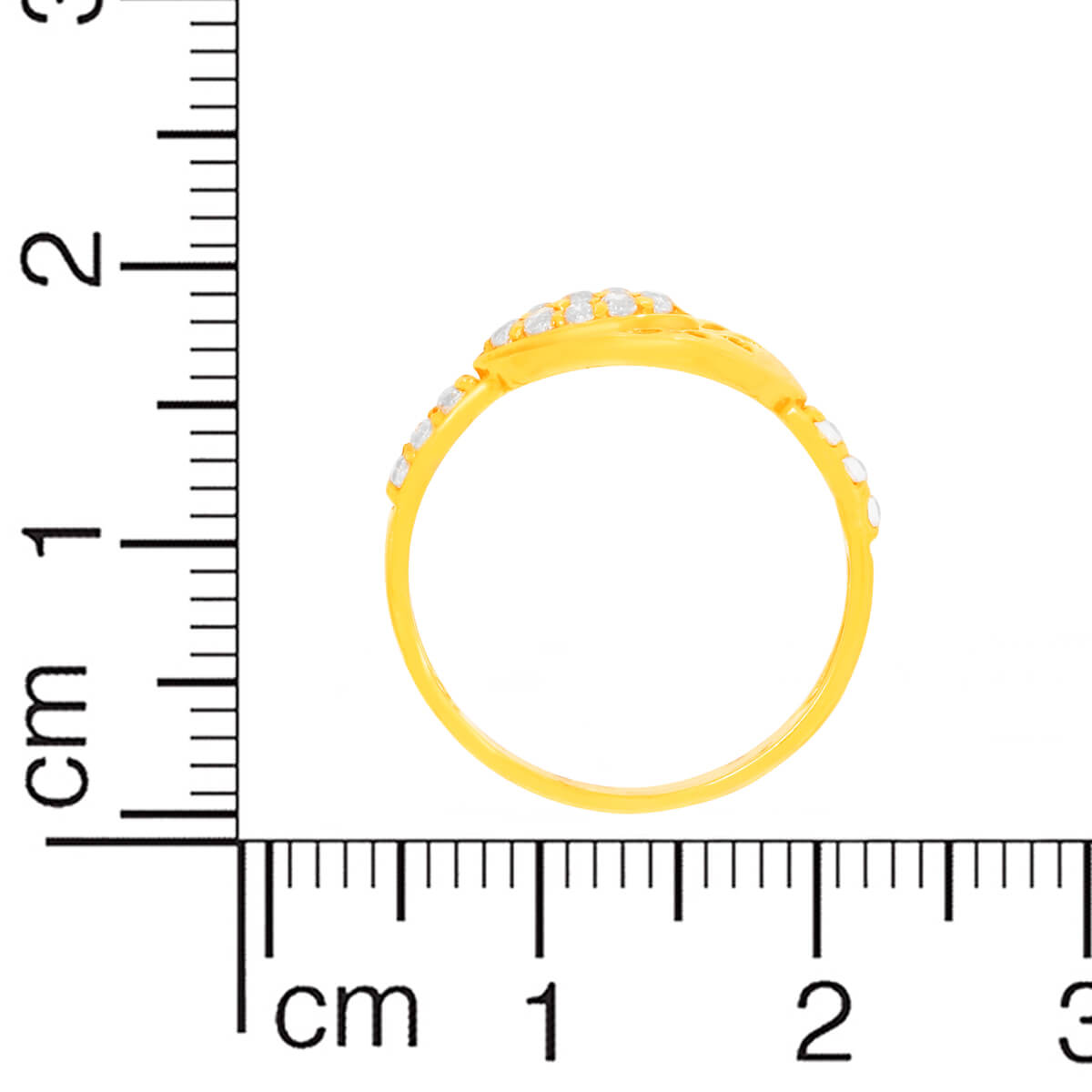 Golden Glow Cz Gold Ring