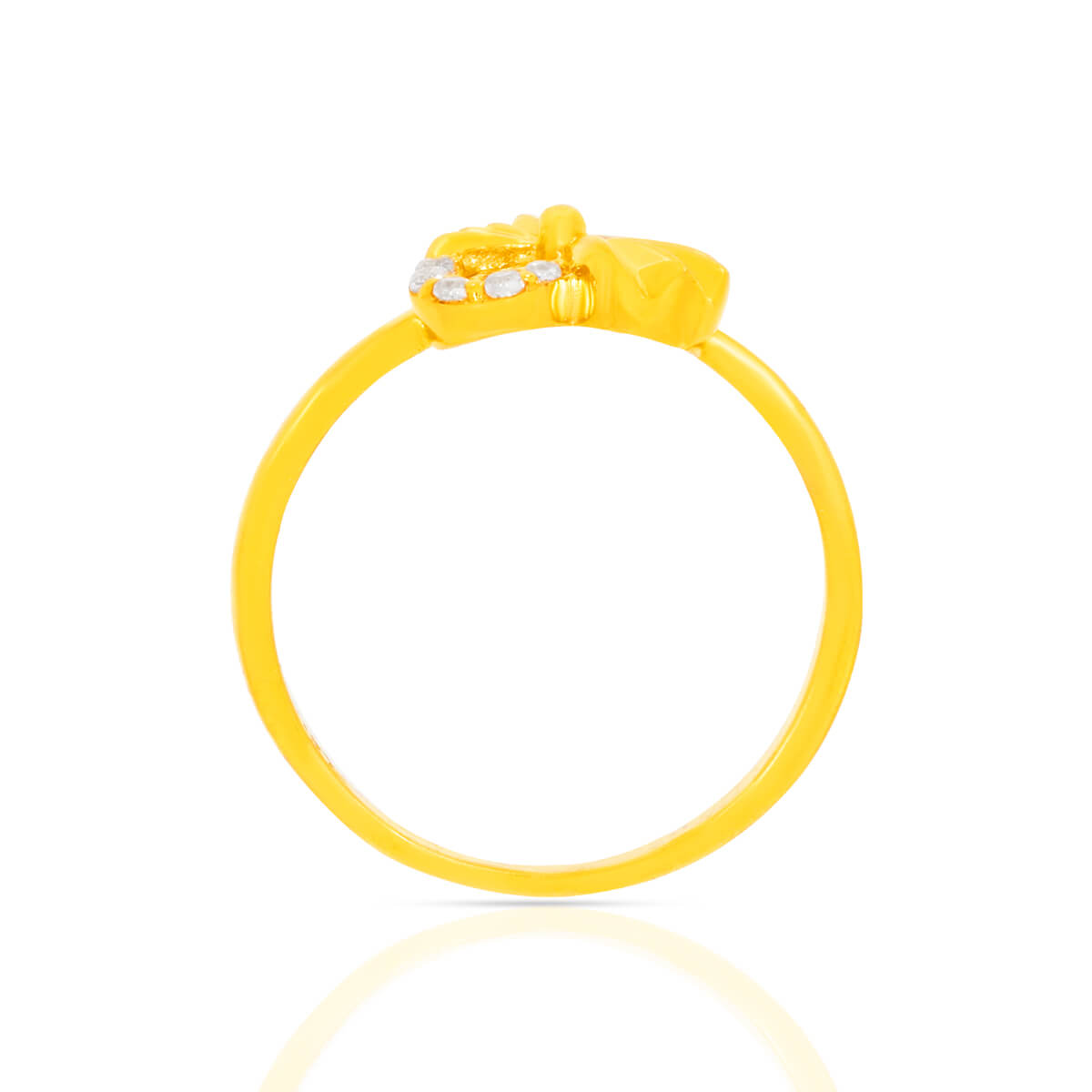 Chic Heart Shine Gold Women Ring