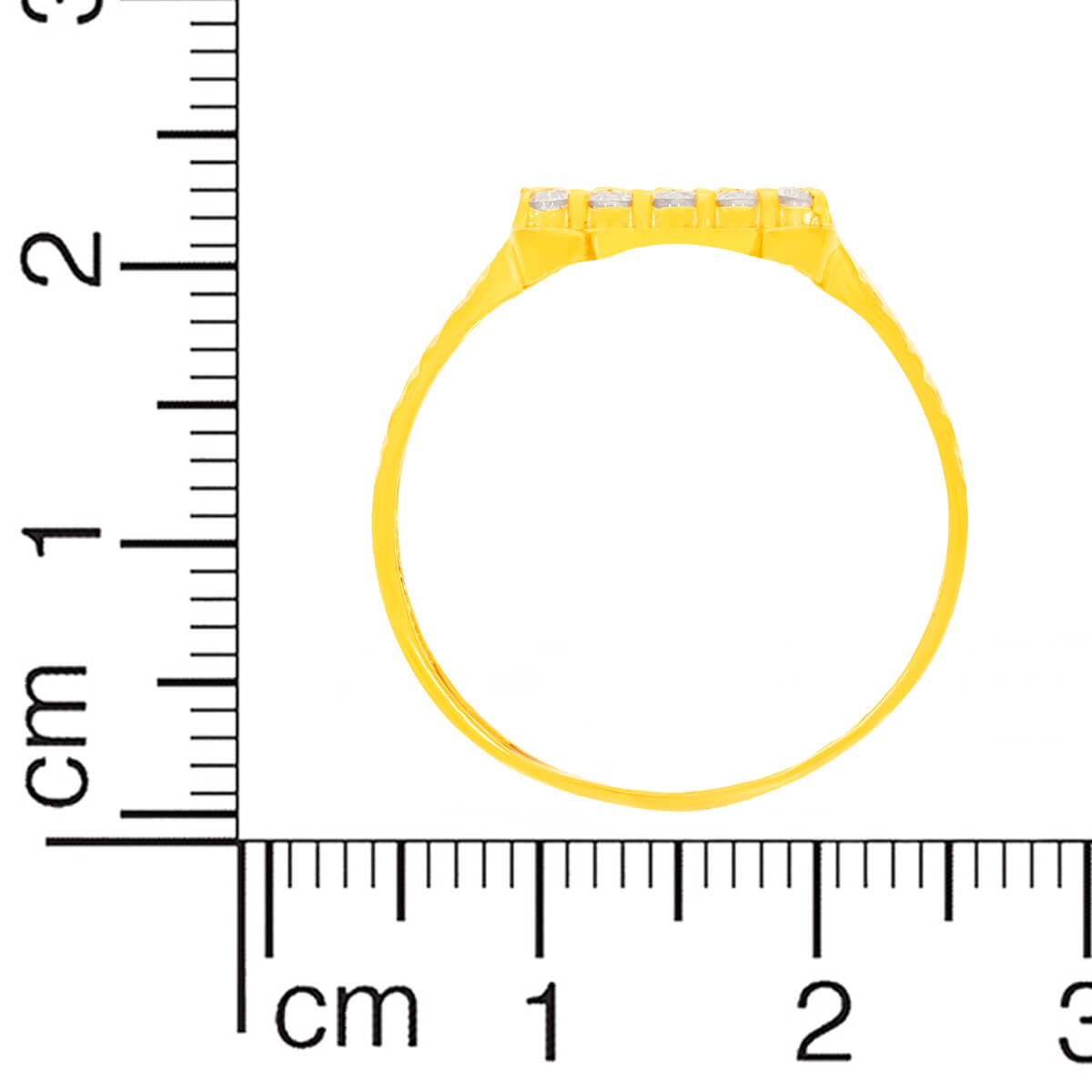 Elegant Edge Mens Gold Ring with CZ