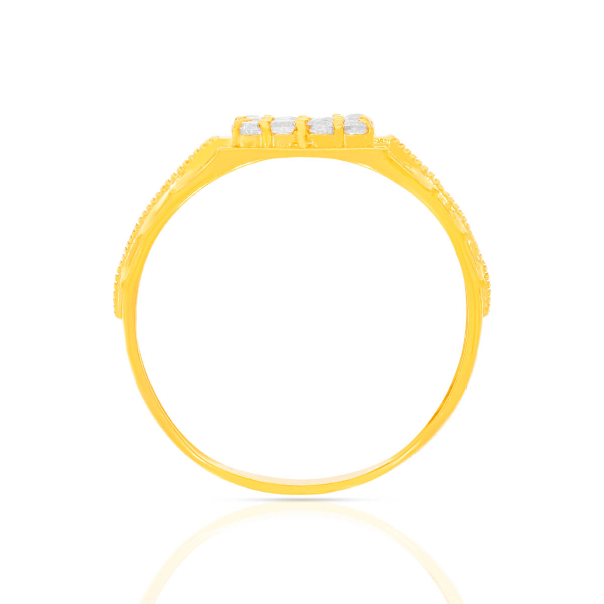 Modern Majesty Men's Gold Ring with CZ