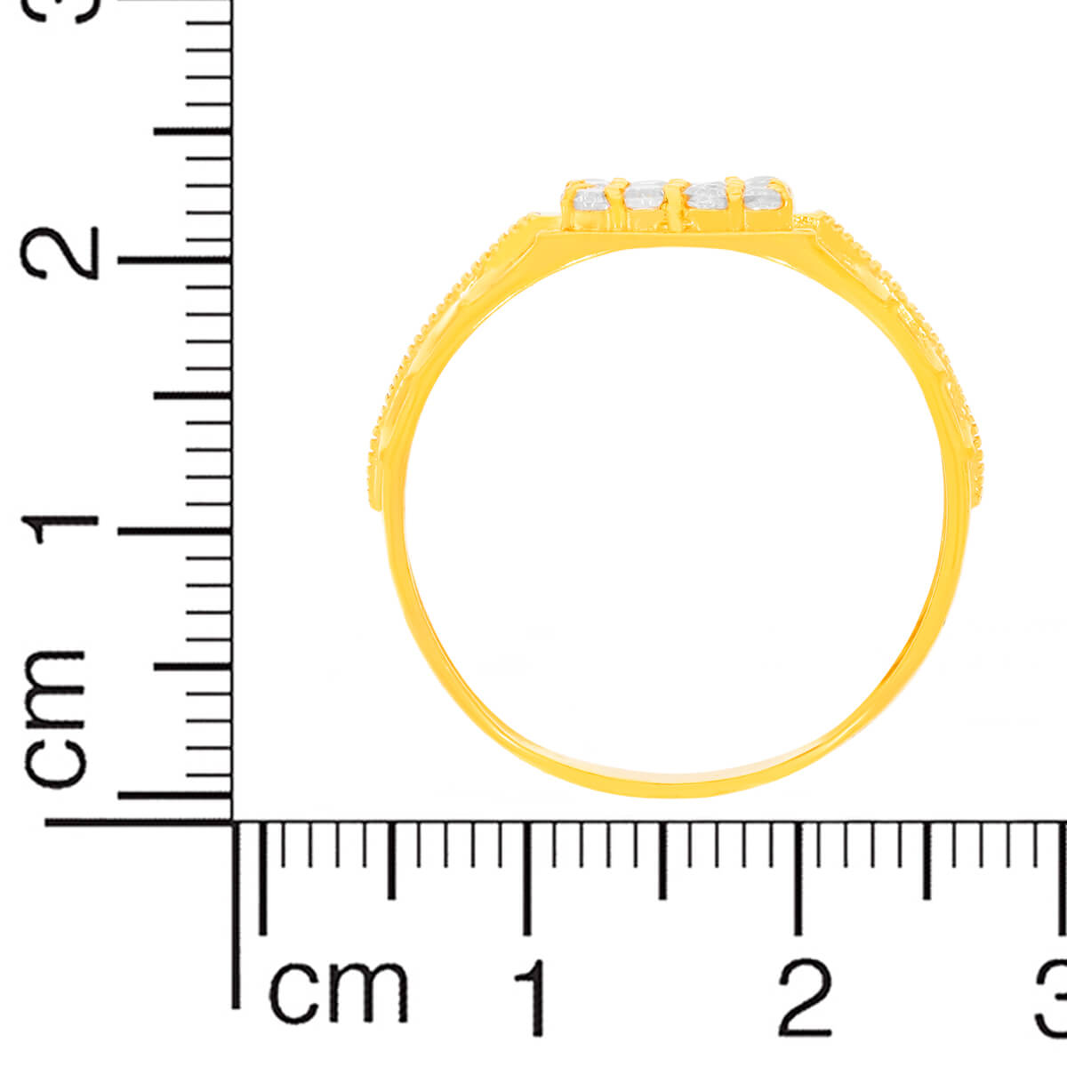 Modern Majesty Men's Gold Ring with CZ
