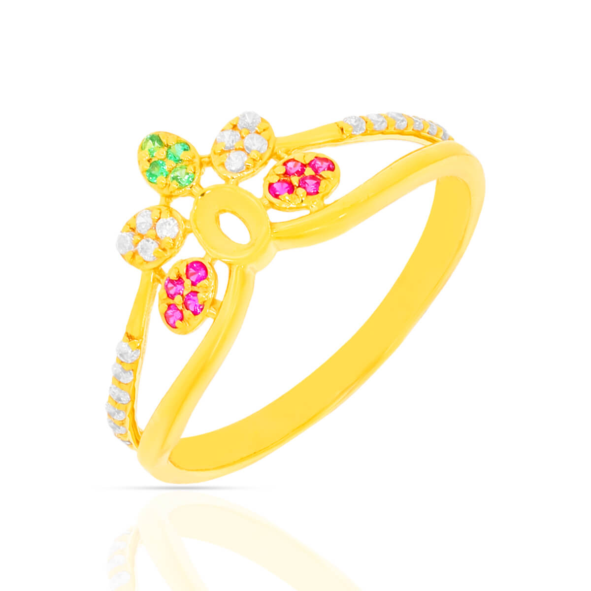Colourful Enigma Gold Women Ring