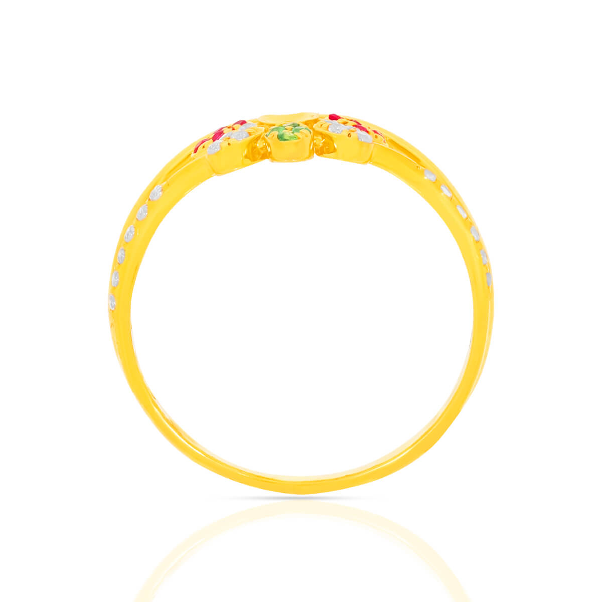 Colourful Enigma Gold Women Ring