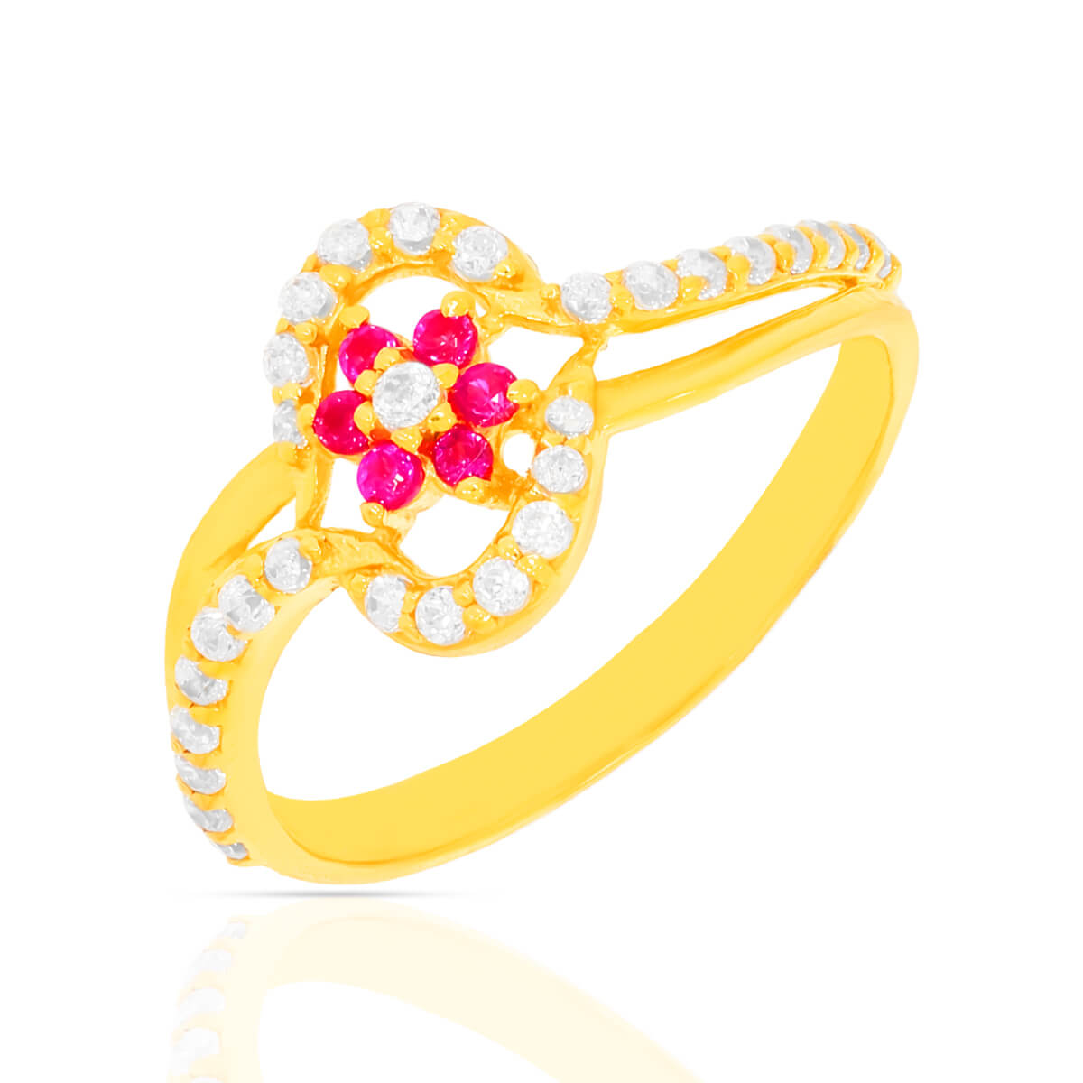 Colourful Bloom Gold Women Ring