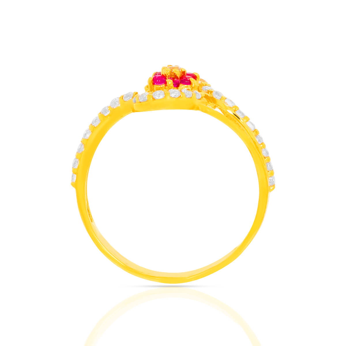 Colourful Bloom Gold Women Ring