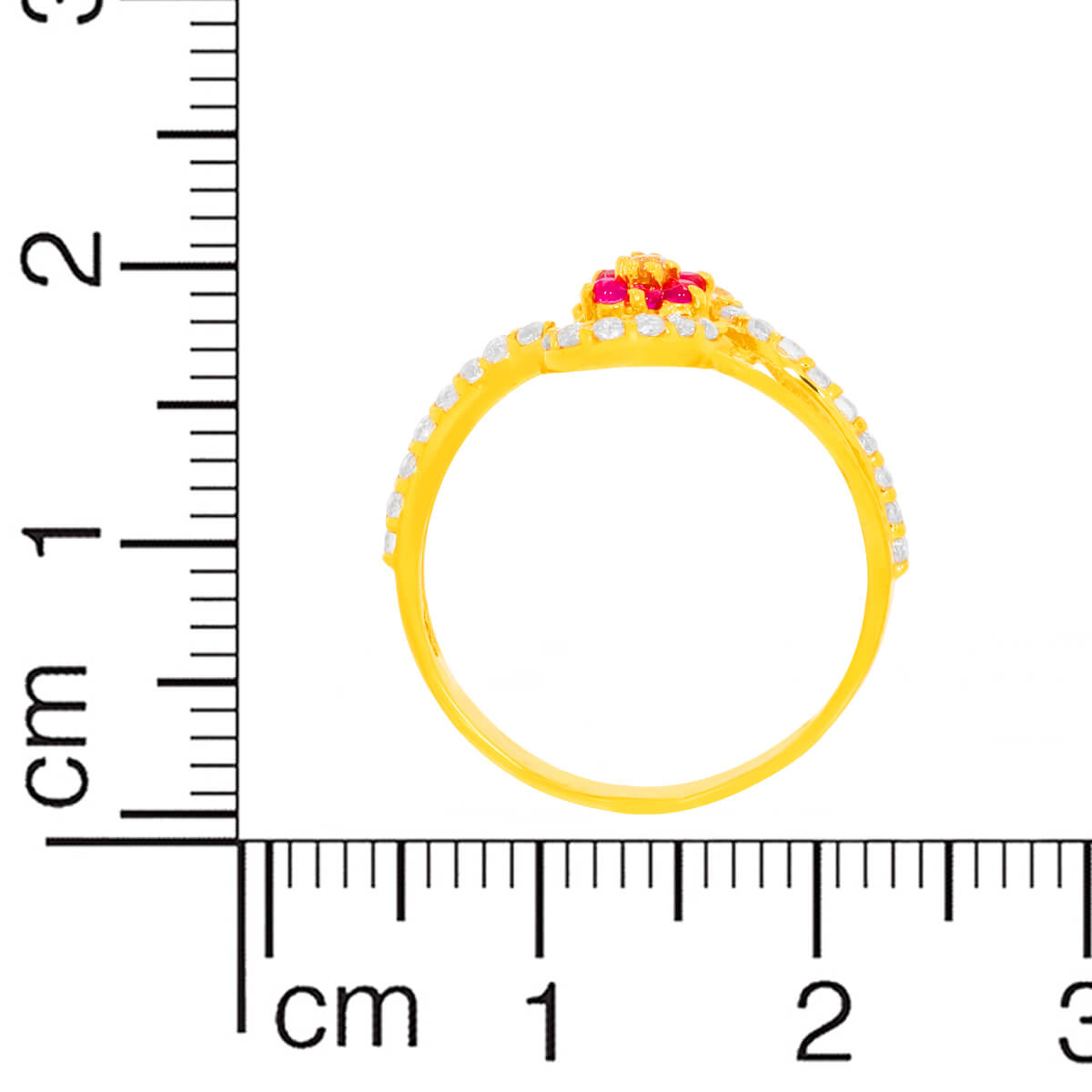 Colourful Bloom Gold Women Ring
