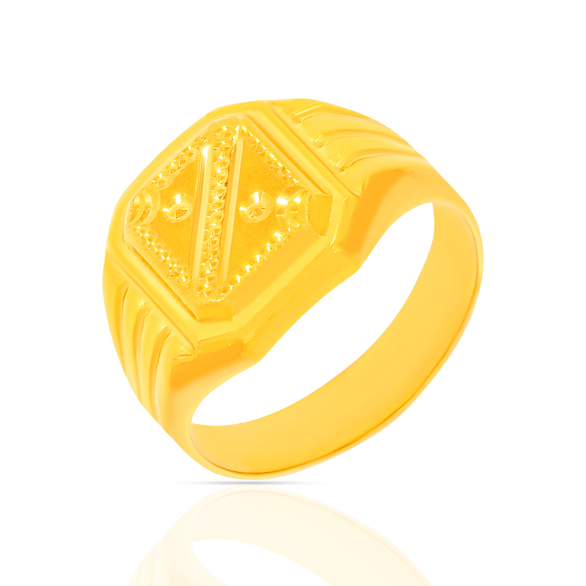 Stellar Radiant Diamond Ring for Men 22K