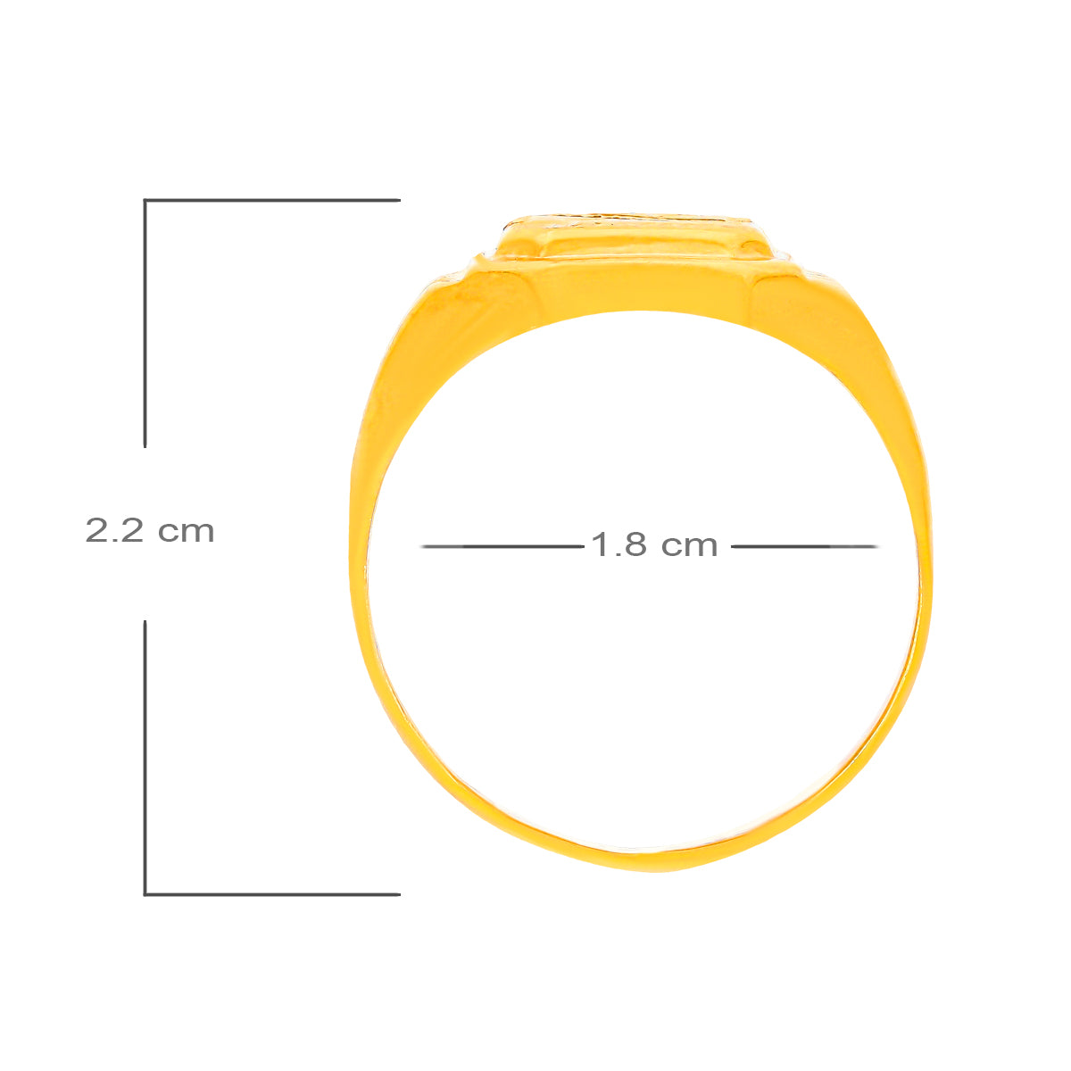 Stellar Radiant Diamond Ring for Men 22K