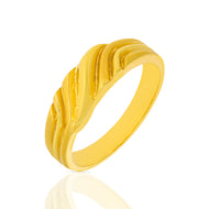 Sleek Radiance 18K Gold Men Ring