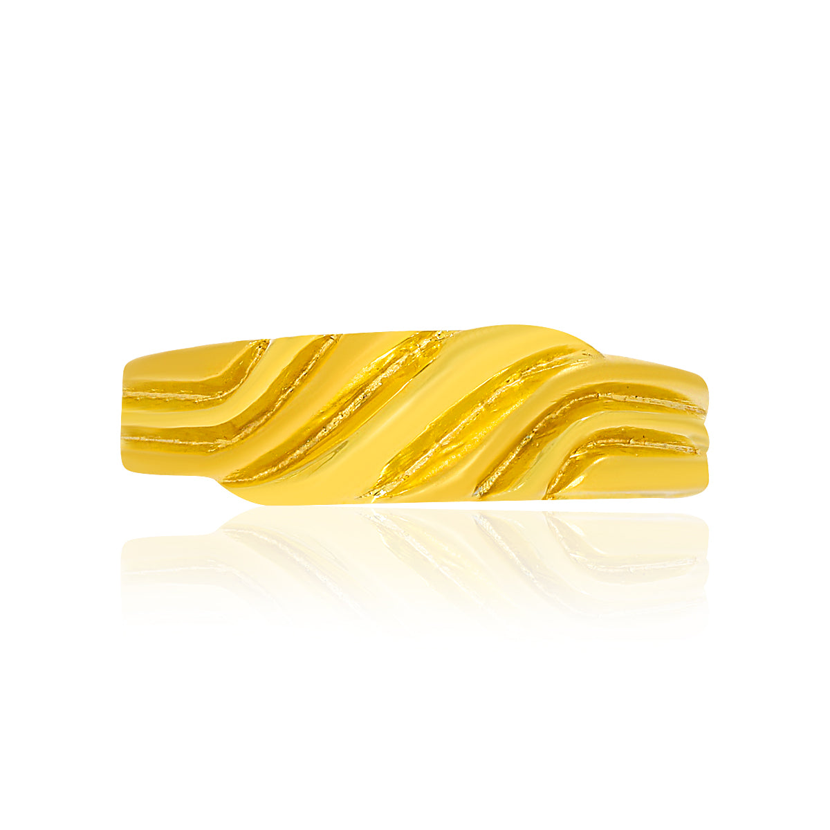 Sleek Radiance 18K Gold Men Ring