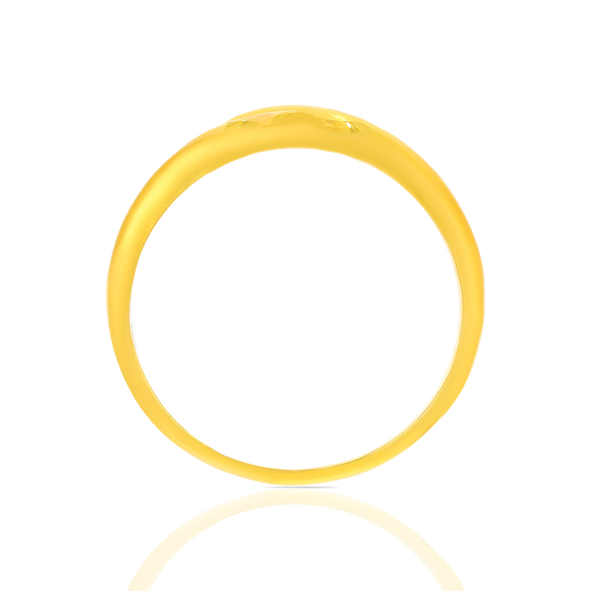 Sleek Radiance 18K Gold Men Ring