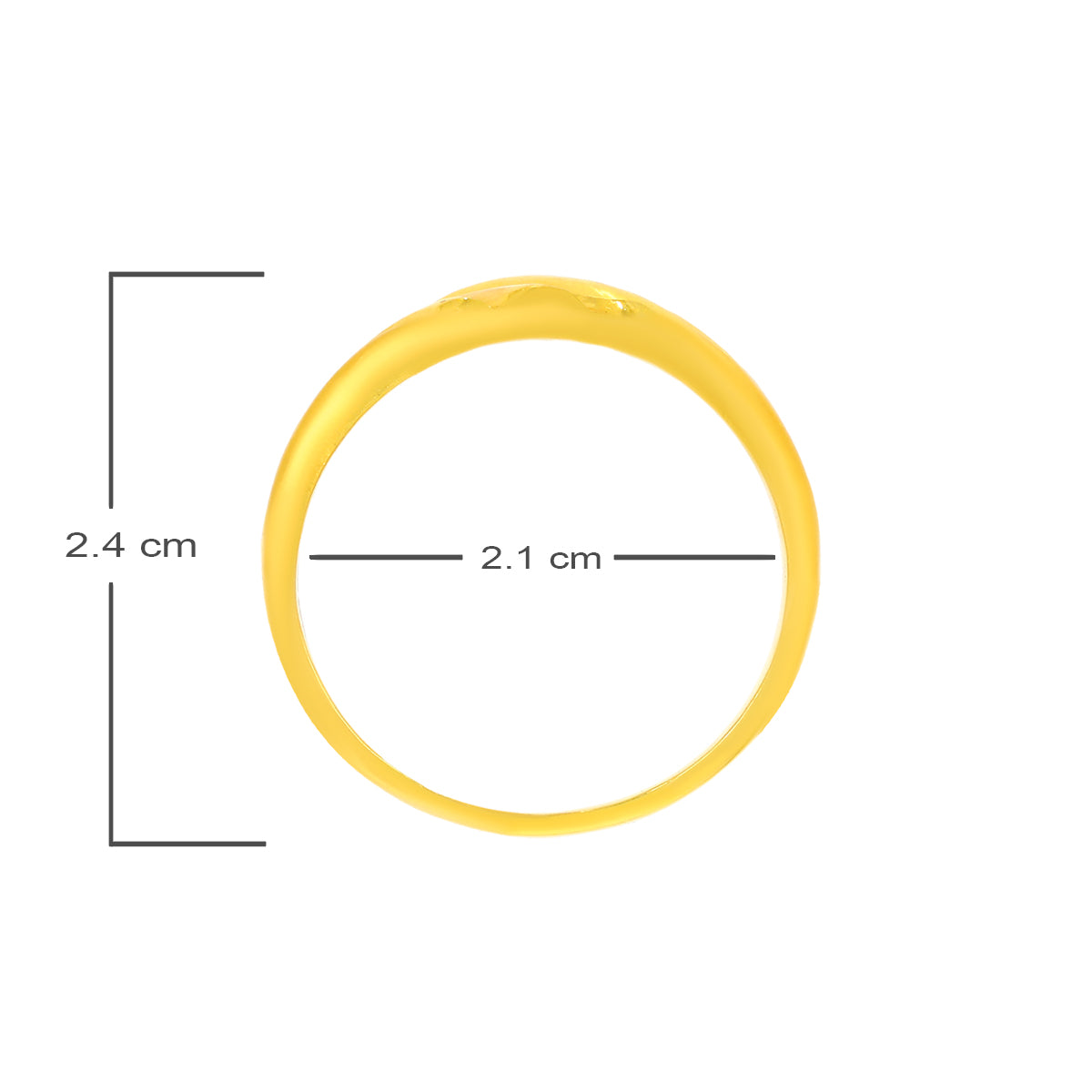 Sleek Radiance 18K Gold Men Ring