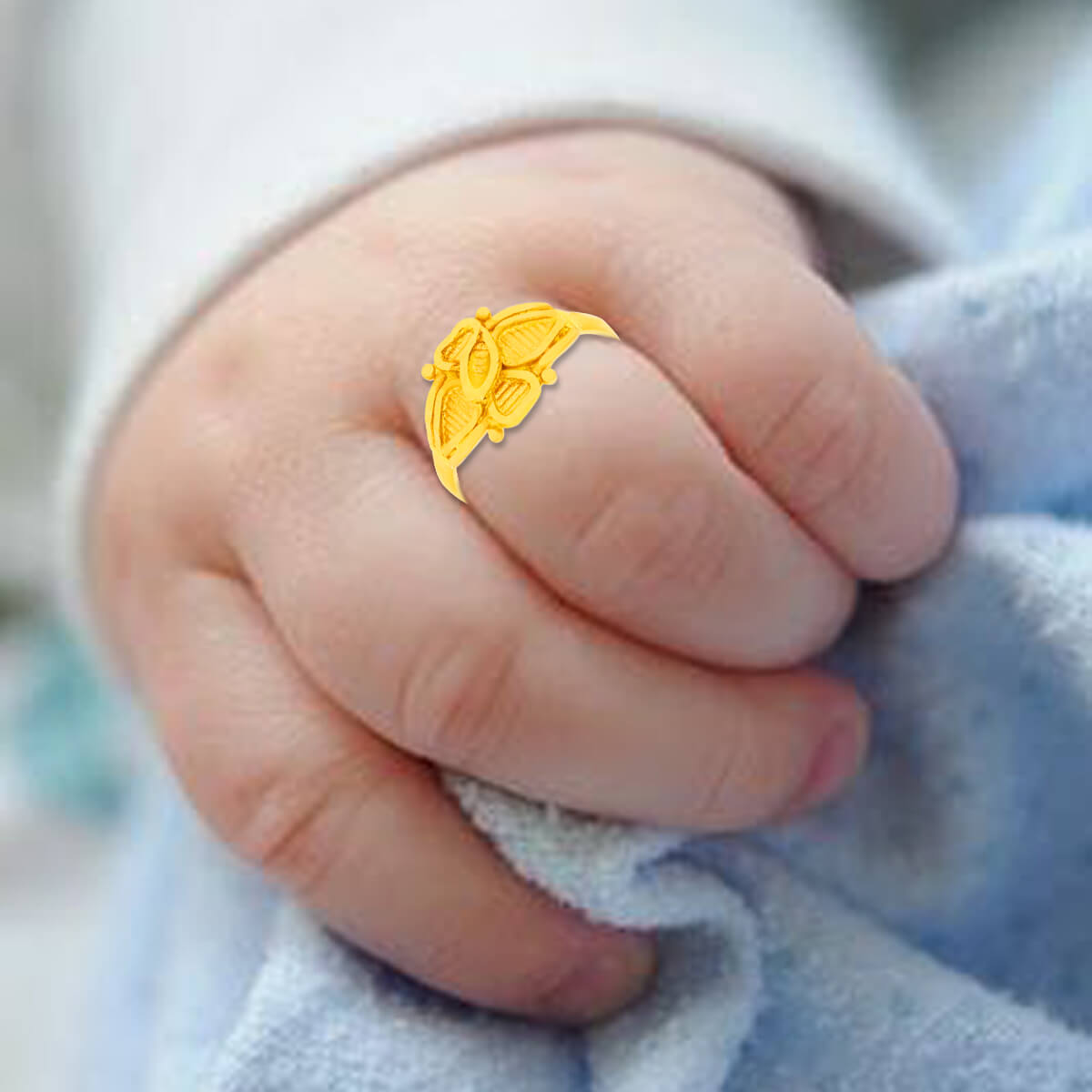 Gleaming Grace Gold Kids Ring