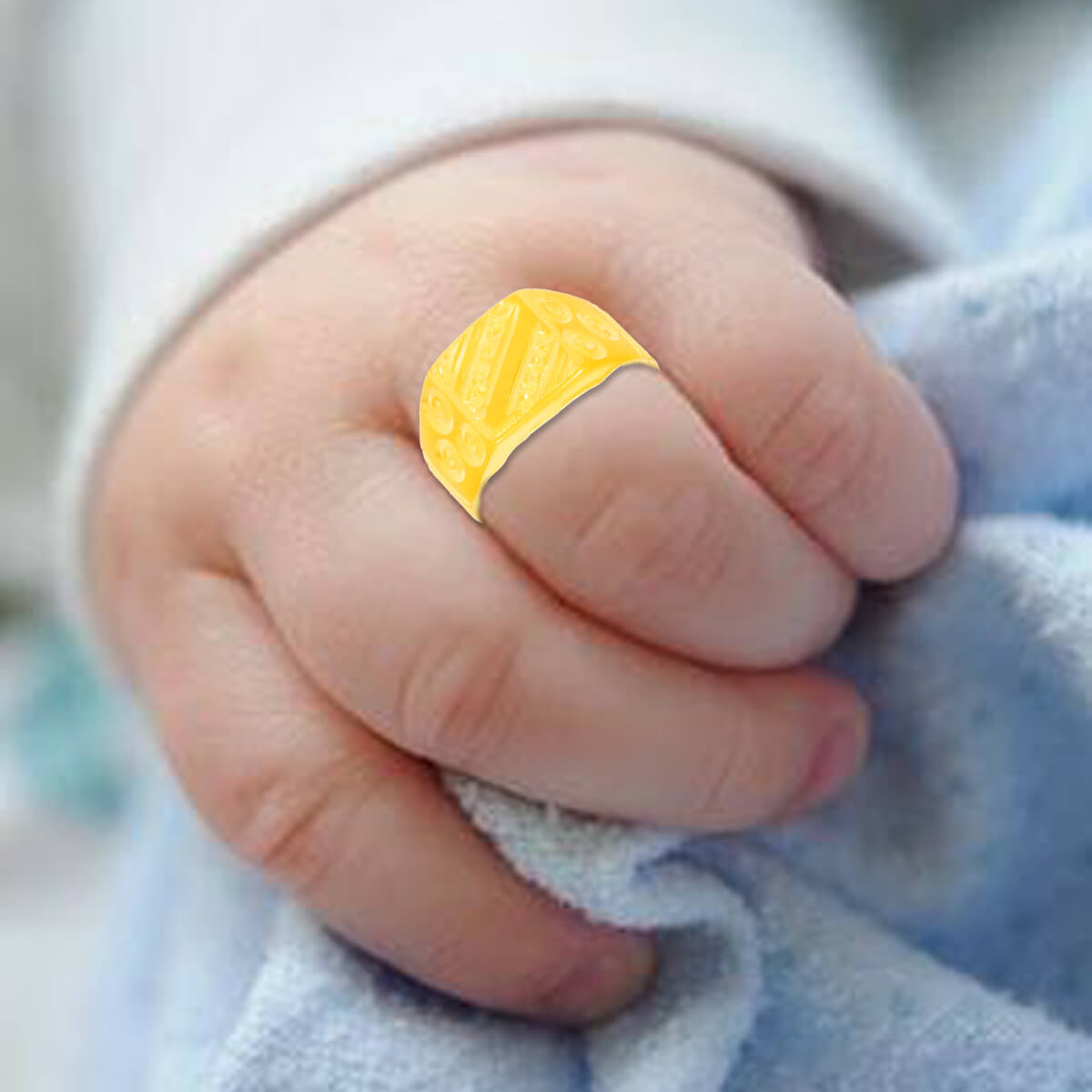 Bold Radiant Gold Kids Ring