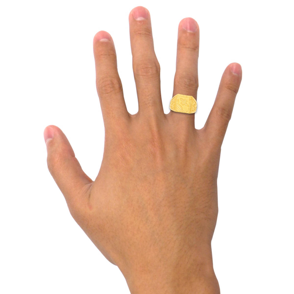 Golden Artisan Men Ring 22K