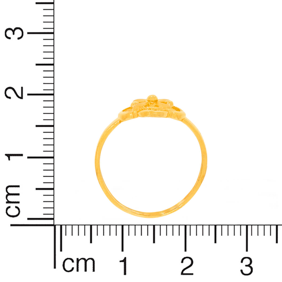 Enigmatic Floral Charm Gold Ring for Women
