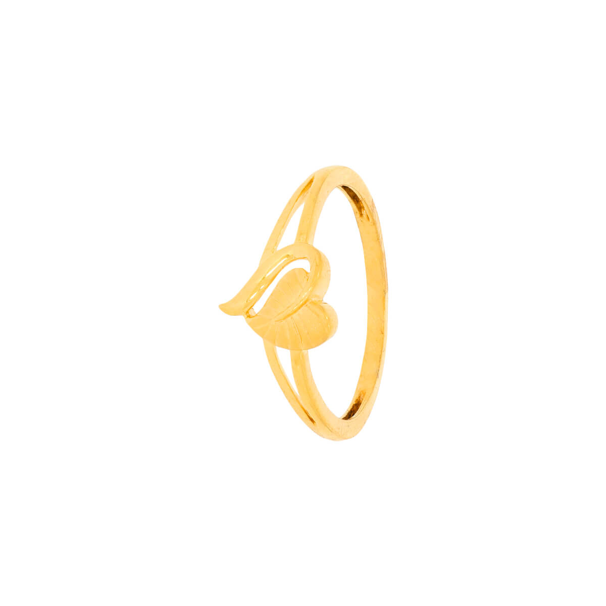 Gleaming Petite Heart Gold Women Ring