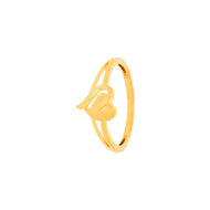 Gleaming Petite Heart Gold Women Ring