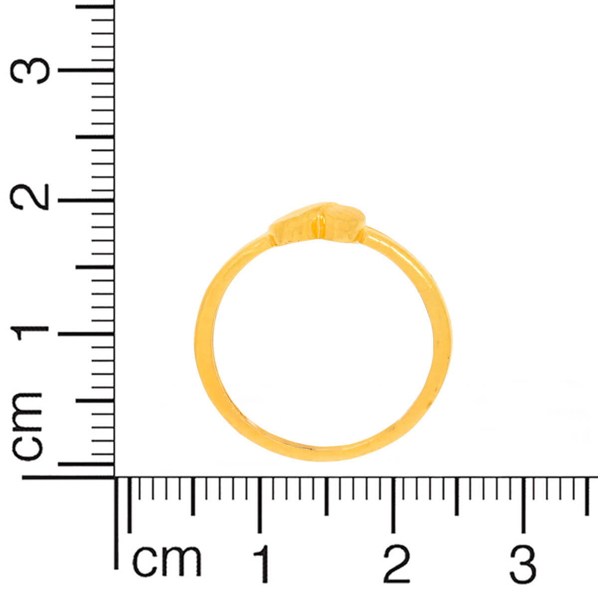 Gleaming Petite Heart Gold Women Ring