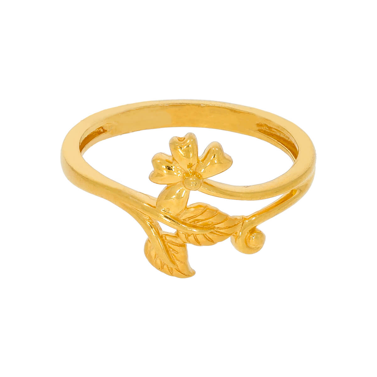 Gold Ring with Natural Charm