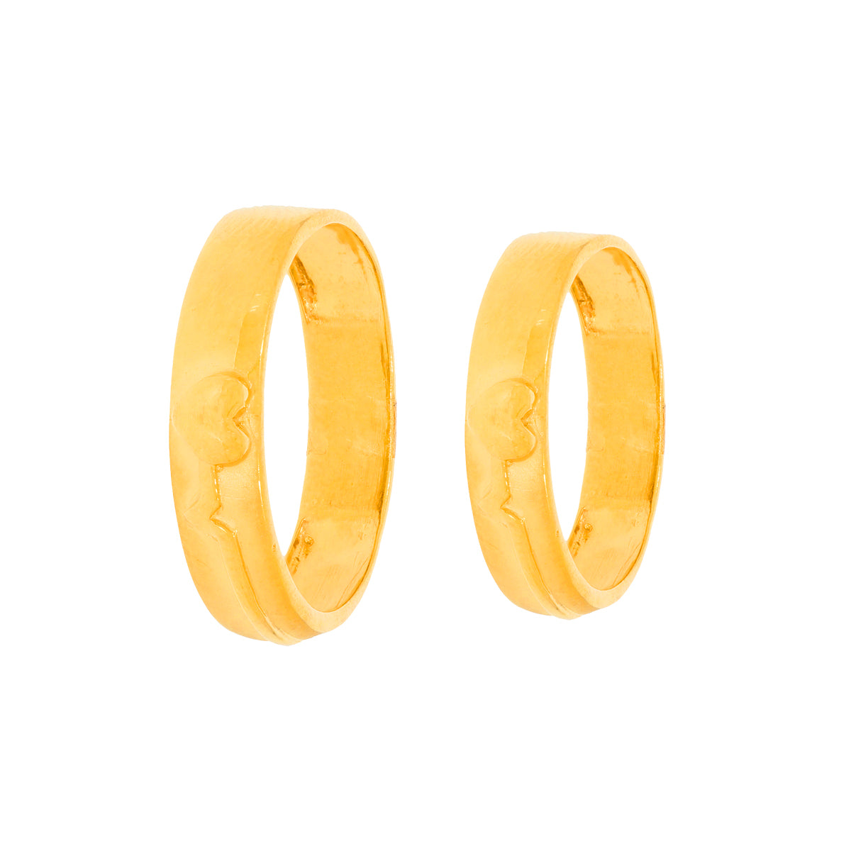 Heartbeat Band For Couple Rings