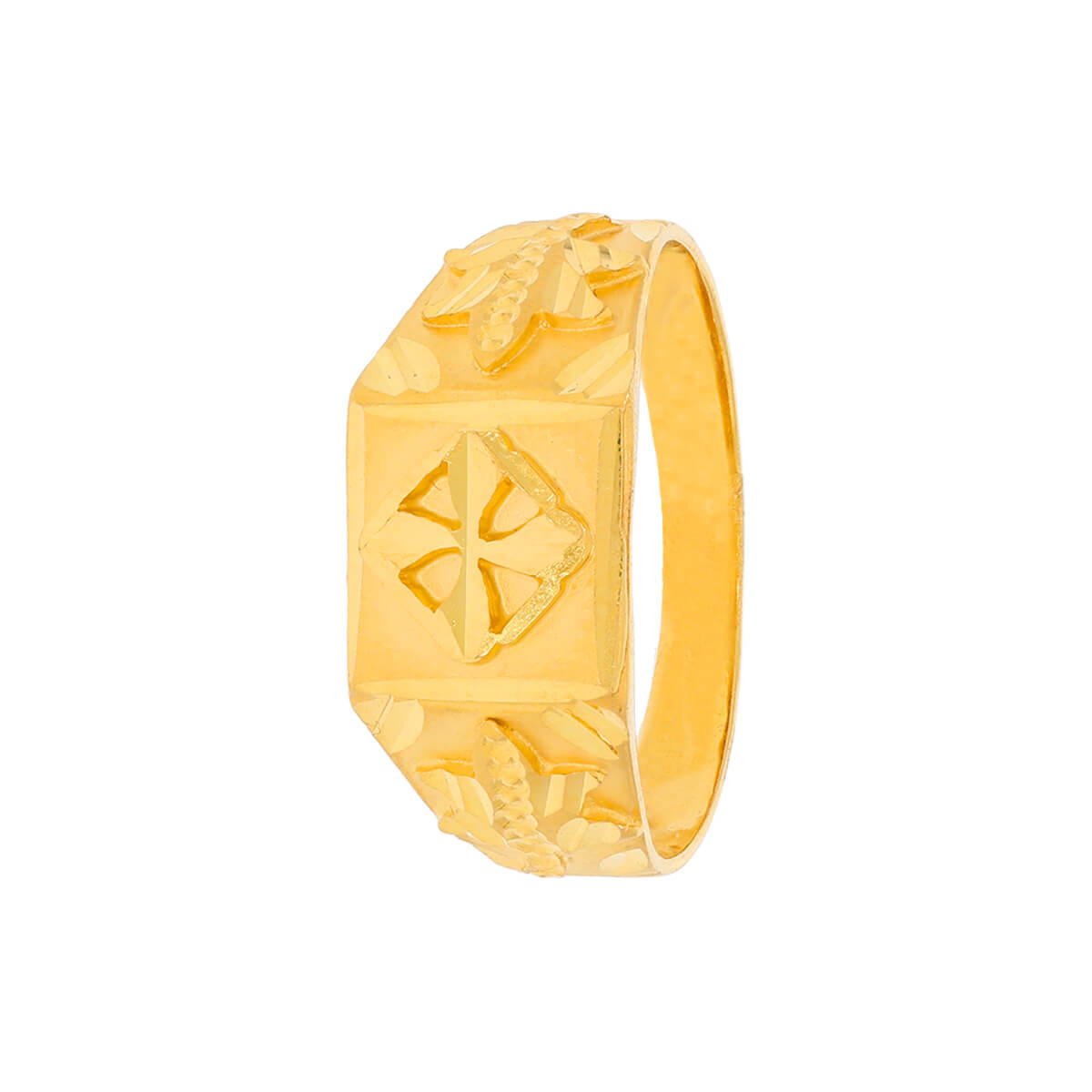 Crafted Brilliance Men Gold Ring 22K