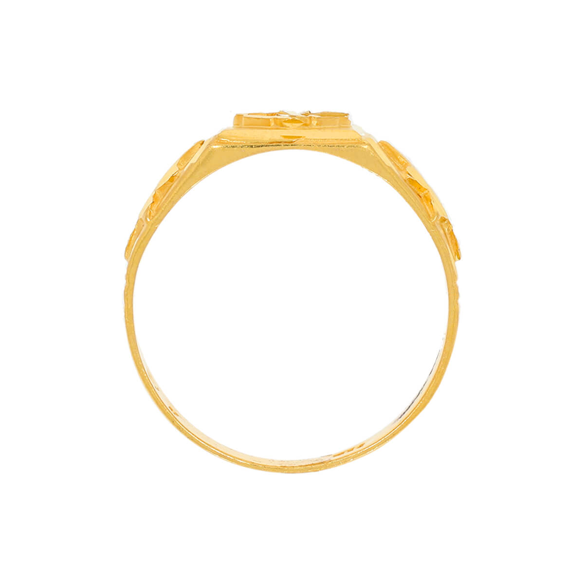 Crafted Brilliance Men Gold Ring 22K
