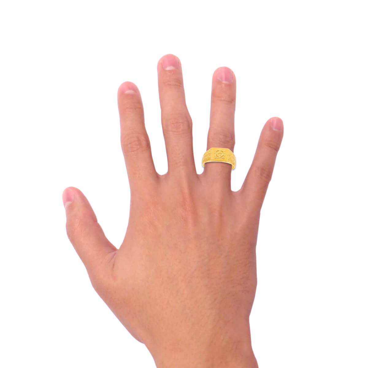 Intricately Crafted 22K Gold Men Ring