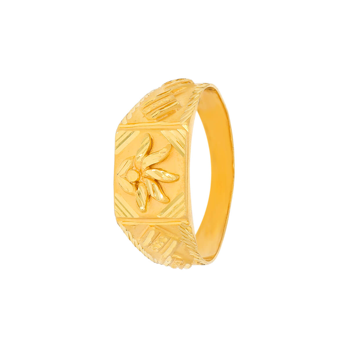 22K Crafted Gleaming Gold Men Ring