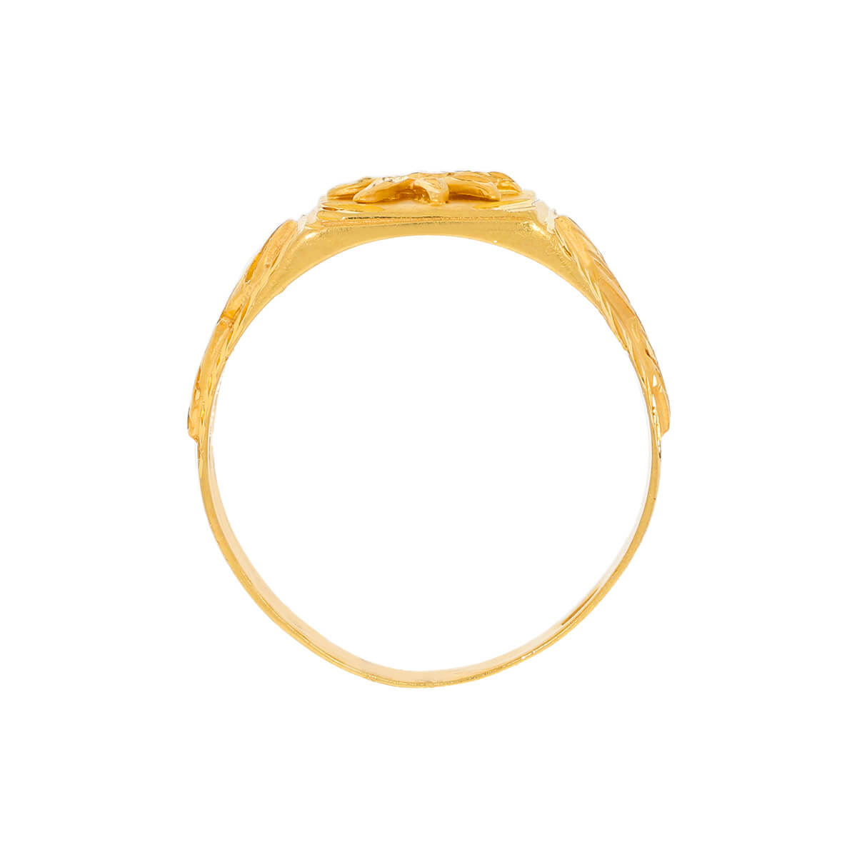 22K Crafted Gleaming Gold Men Ring